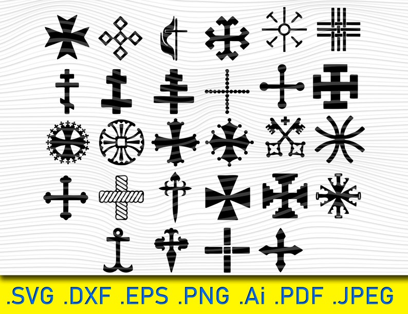 103 Crosses SVG Cross Svg Silhouette Files Crosses Vector - Etsy