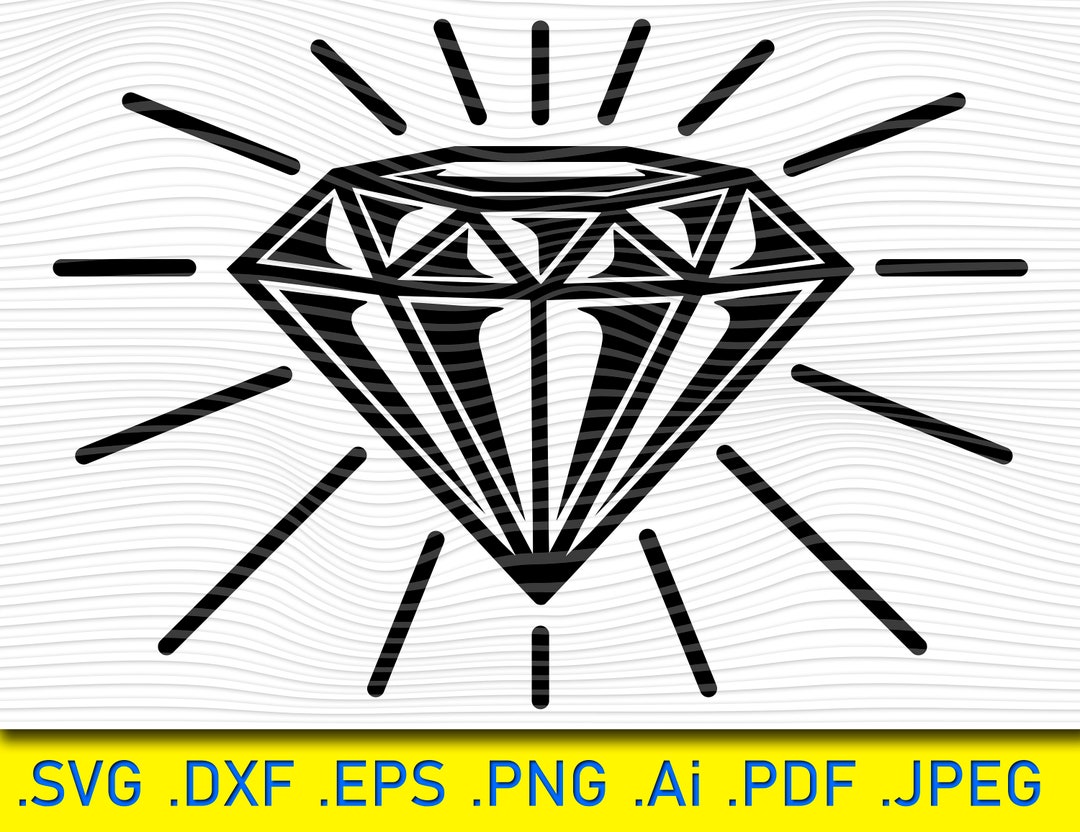 Diamond SVG File, Diamond Clipart, Diamond DXF, Diamond Silhouette