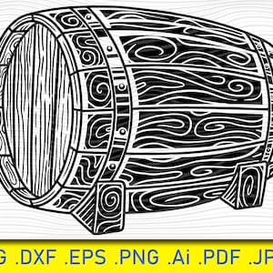 Wooden Barrel Top Svg, Barrel Svg, Wine Barrel Svg, Barrel Cut Files, Barrel Files for Cricut, Barrel Clipart, Barrel Png, Barrel Dxf, Eps