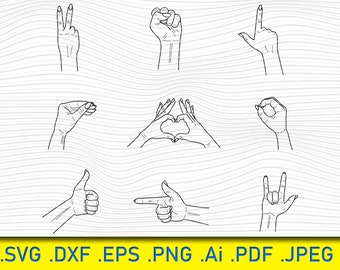 Female Hands Clipart: SVG, PNG, EPS Files for Cricut