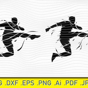 Football Soccer, Sly Kick Silhouette, Soccer Ball Svg, Soccer Player svg, Sports svg, Football svg, Referee, Striker, Midfielder, Goalkeeper