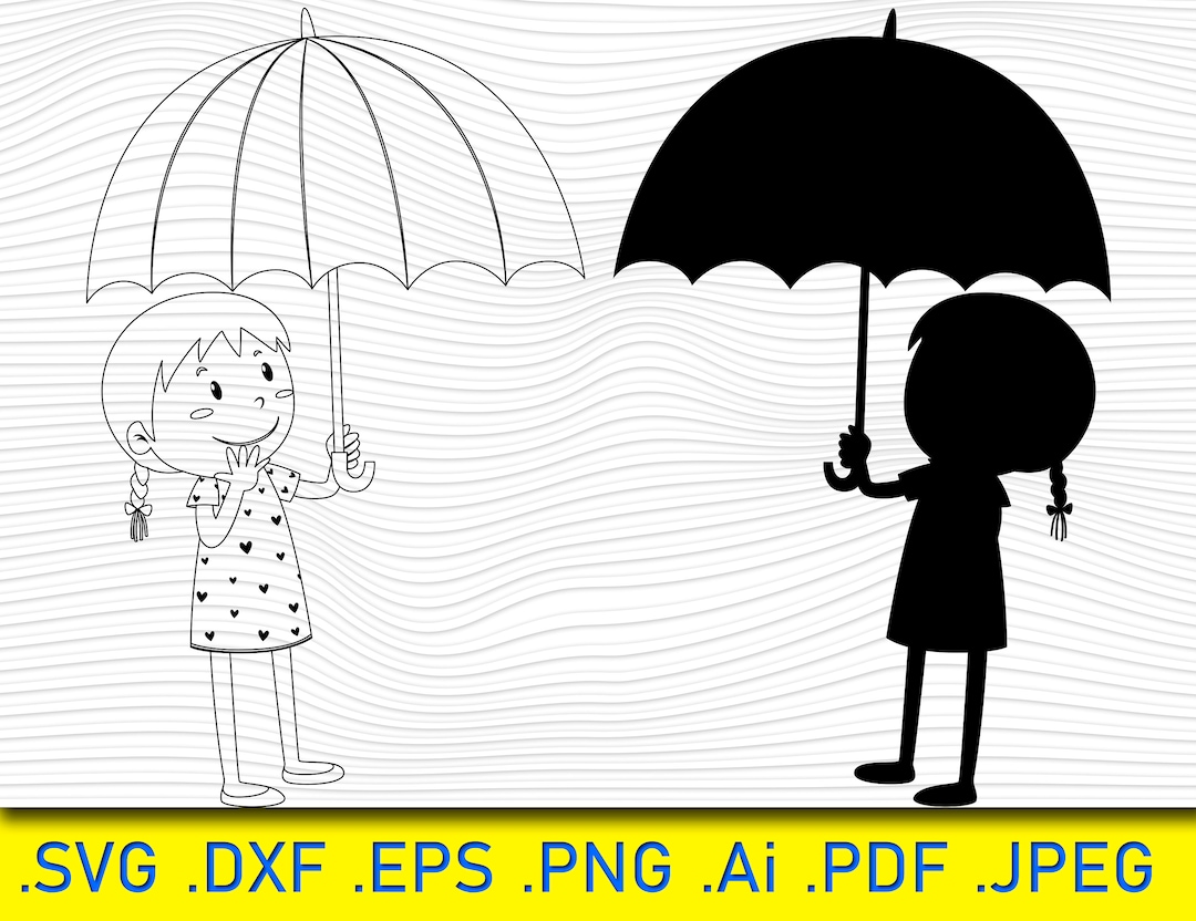 Mädchen mit Regenschirm, Mädchen mit Regenschirm, Kind mit Regenschirm SVG,  Regnerischer Tag Mädchen Schwert - Etsy Österreich, image size:1080x832