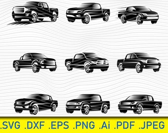 Pickup Truck SVG Bundle: Cricut & Silhouette Cut Files