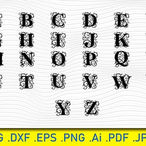 Floral Alphabet, flourish alphabet,alphabet svg,26 letters,letters svg,floral letters,floral alphabet svg,vector art,letter,plants,education