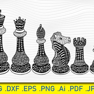 Chess Pieces Set, Checkmate, Win Strategy, Tournament, Chess SVG Bundle, Chess figures svg, Chess dxf, Chess png, Chess eps, Chess vector