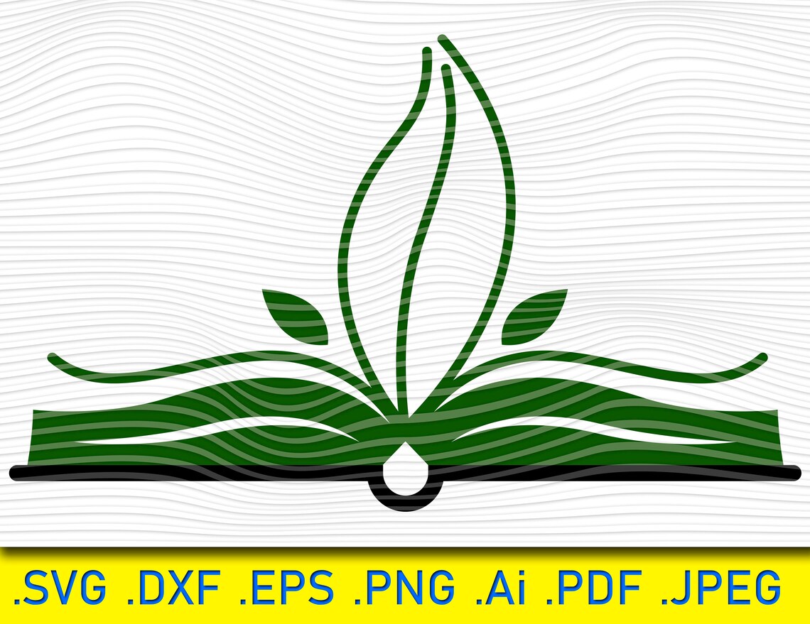 Book Svg Open Book Svg Library Svg School Svg Monogram | Etsy