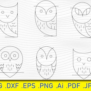 Owl SVG Bundle, Owl SVG, Owl Clipart, Owl Cut Files For Silhouette, Files for Cricut, Owl Vector, Svg, Owl Dxf, Owl Png, Owl Eps, Owl Design