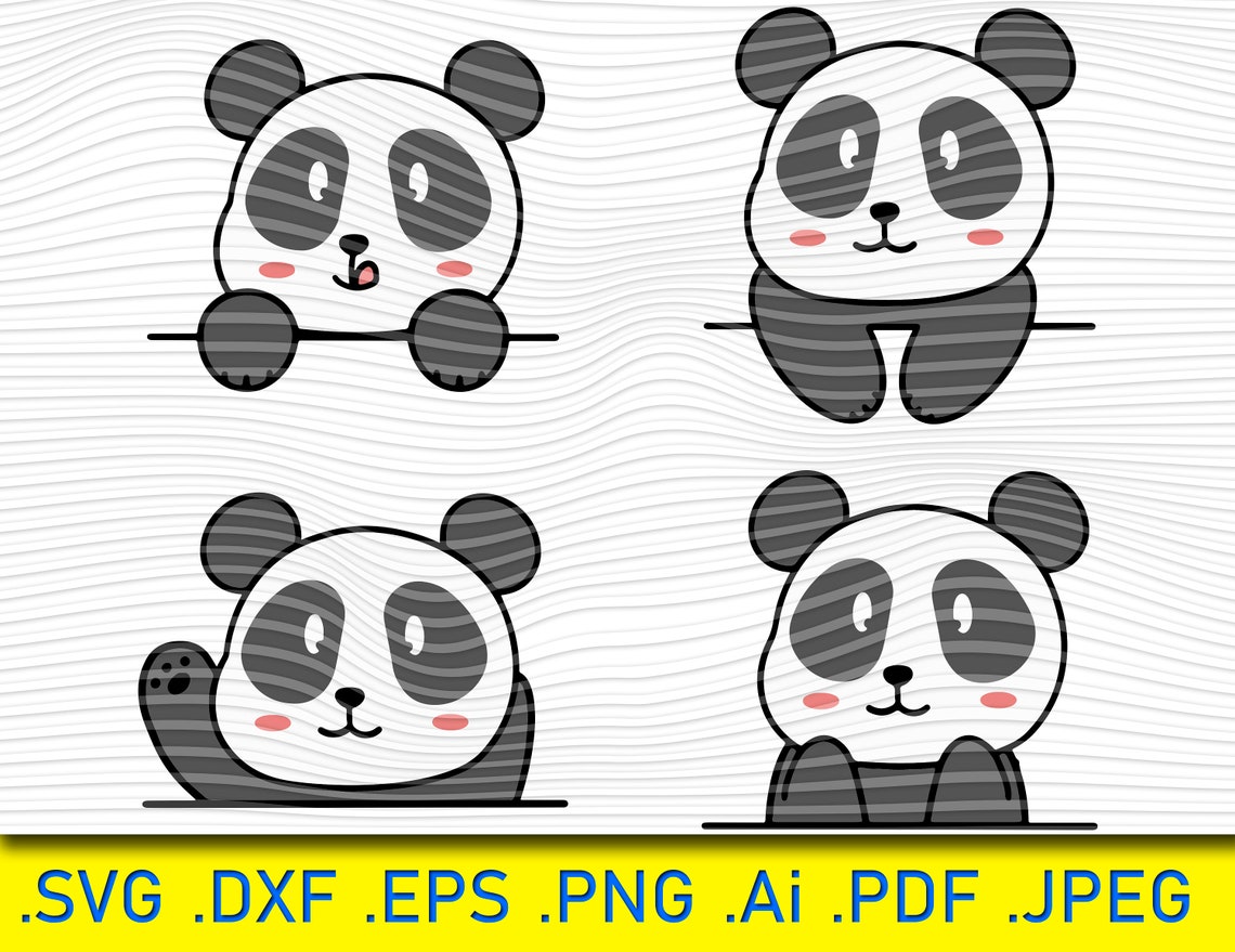 Panda Svg Bundlecute Panda Svgbaby Panda Svgpanda Bear | Etsy