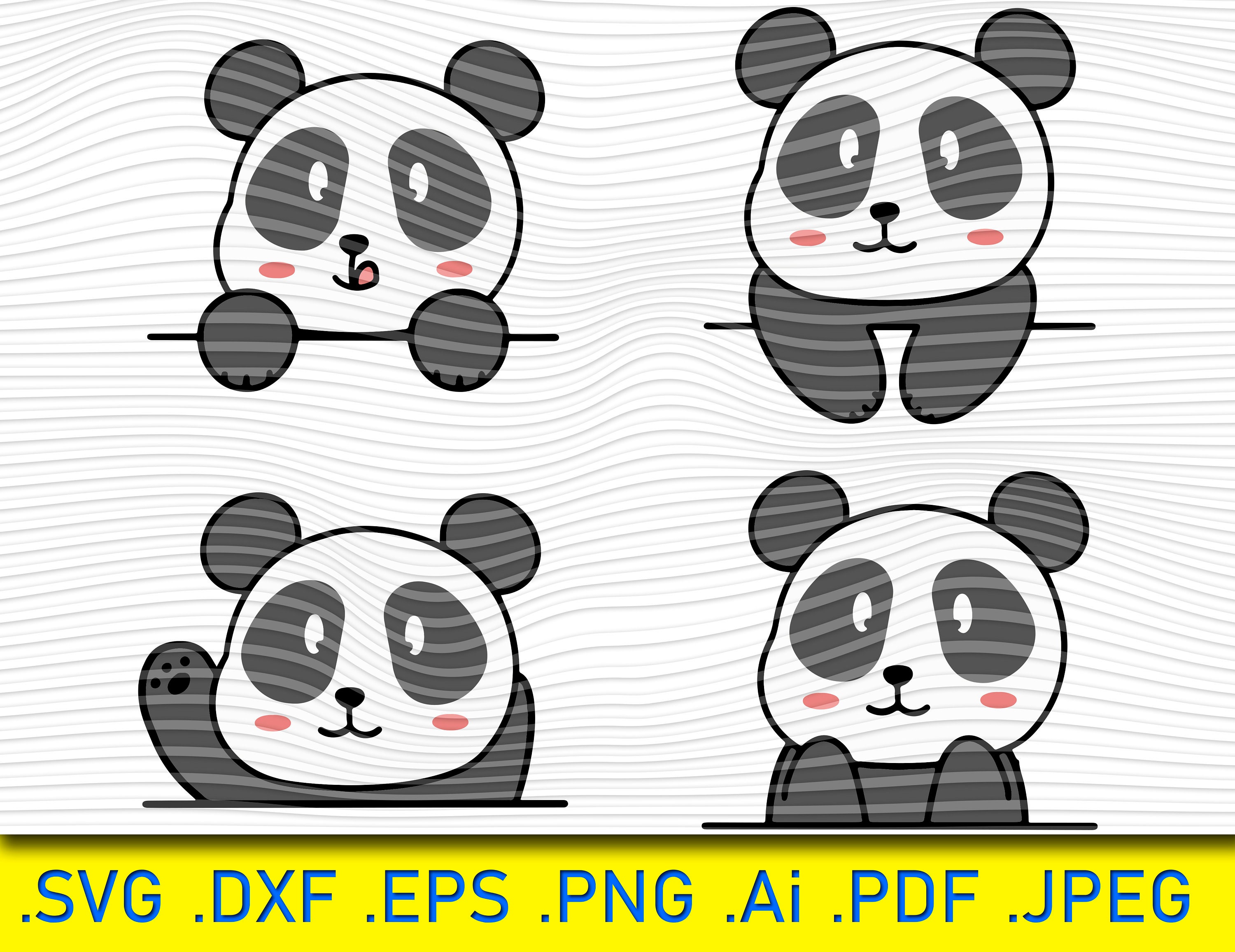 Panda Svg Bundlecute Panda Svgbaby Panda Svgpanda Bear | Etsy