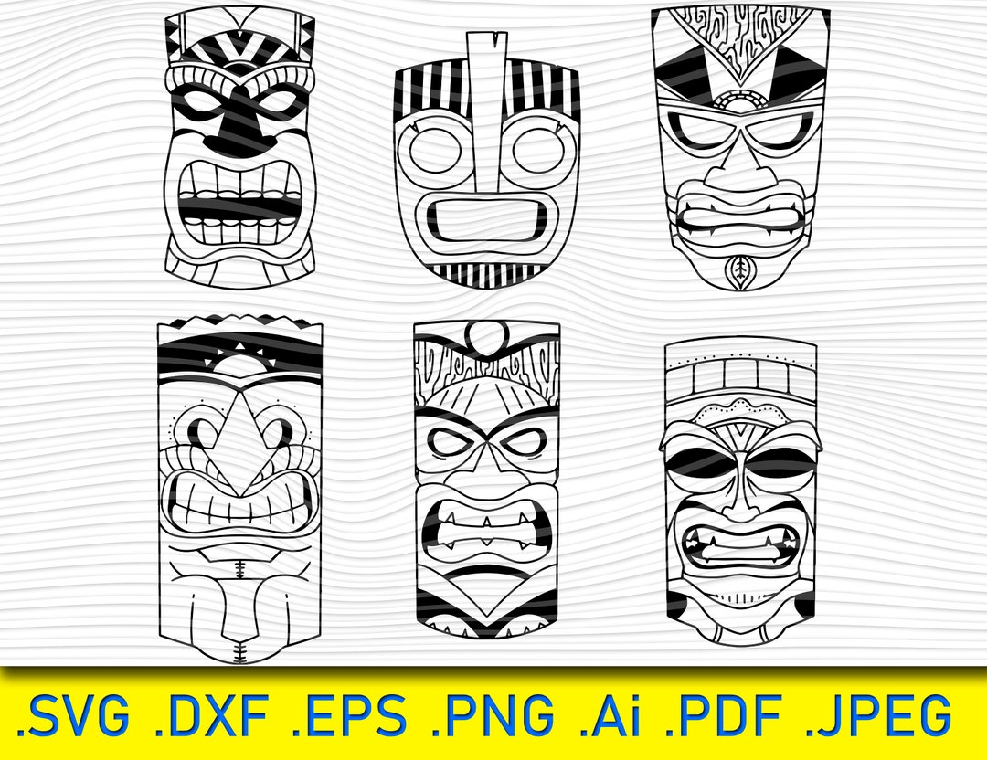 Polinesyan Tiki Masks, Tiki Svg Cut File, Tiki Totem, Surf Logo, Tiki Beach, Tiki Head, Tiki Mask, Hawaiian, Tiki Stencil, Tiki Drawn, Tiki - Etsy polinesyan-tiki-masks-tiki-svg-cut-file-tiki-totem-surf-logo-tiki-beach-tiki-head-tiki-mask-hawaiian-tiki-stencil-tiki-drawn-tiki-etsy