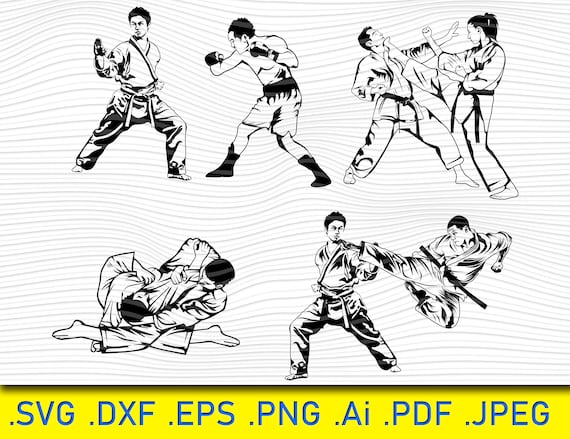 Fighting art taekwondo korean fight style kick Vector Image