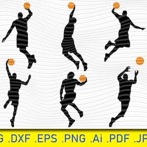 Basketball Players, Basketball Svg, Basketball Player Silhouette, Basketball, Sport Silhouettes, Basketball vector, Basketball Dxf, cutting