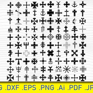 Crosses SVG Bundle: Christian Silhouette Files (Digital Download)