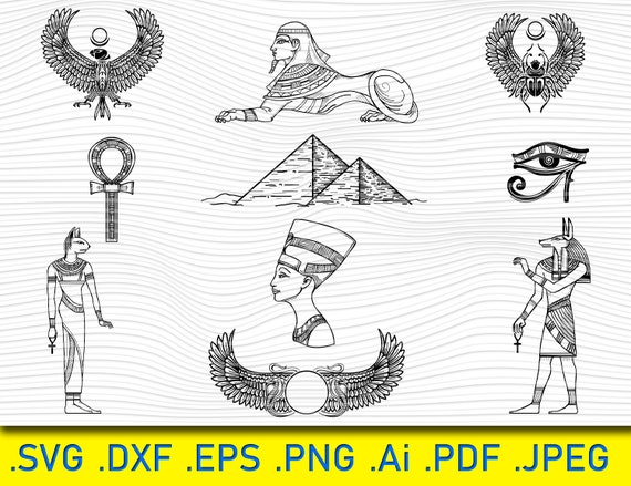 Egyptian SVG Bundle Egypt Svg Egypt Silhouette Egyptian | Etsy