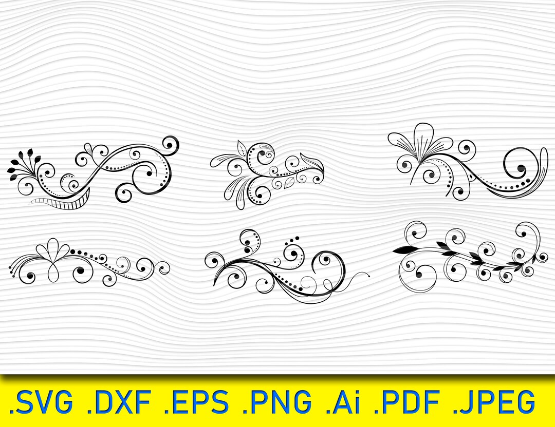 Line, FLOWERS in SVG Ornamental Corner Lines Plants Svg,floral ...