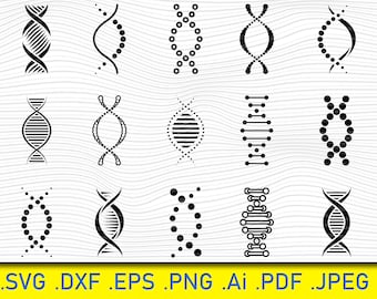 15 Chromosome Laboratory Research, Atom icon, Dna SVG Bundle, Dna dxf, Dna png, Dna eps, Dna cut files, Gene svg, Molecule svg, Science svg