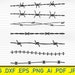 Barbed Wire SVG Collection: Cricut, Silhouette, Clipart (digital ...