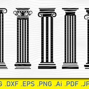 Colonne Svg, Colonnes Svg, Colonnes Architecturales Svg, Colonne Grecque Svg, Svg Architecture, Pilier Svg, Colonne Classique, Classique, Architecture