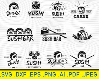 Japanese food, Kawaii Food SVG bundle, printable, stickers, cut files, crafting, cute files, silhouette, cricut ,sushi svg, sushi clipart.