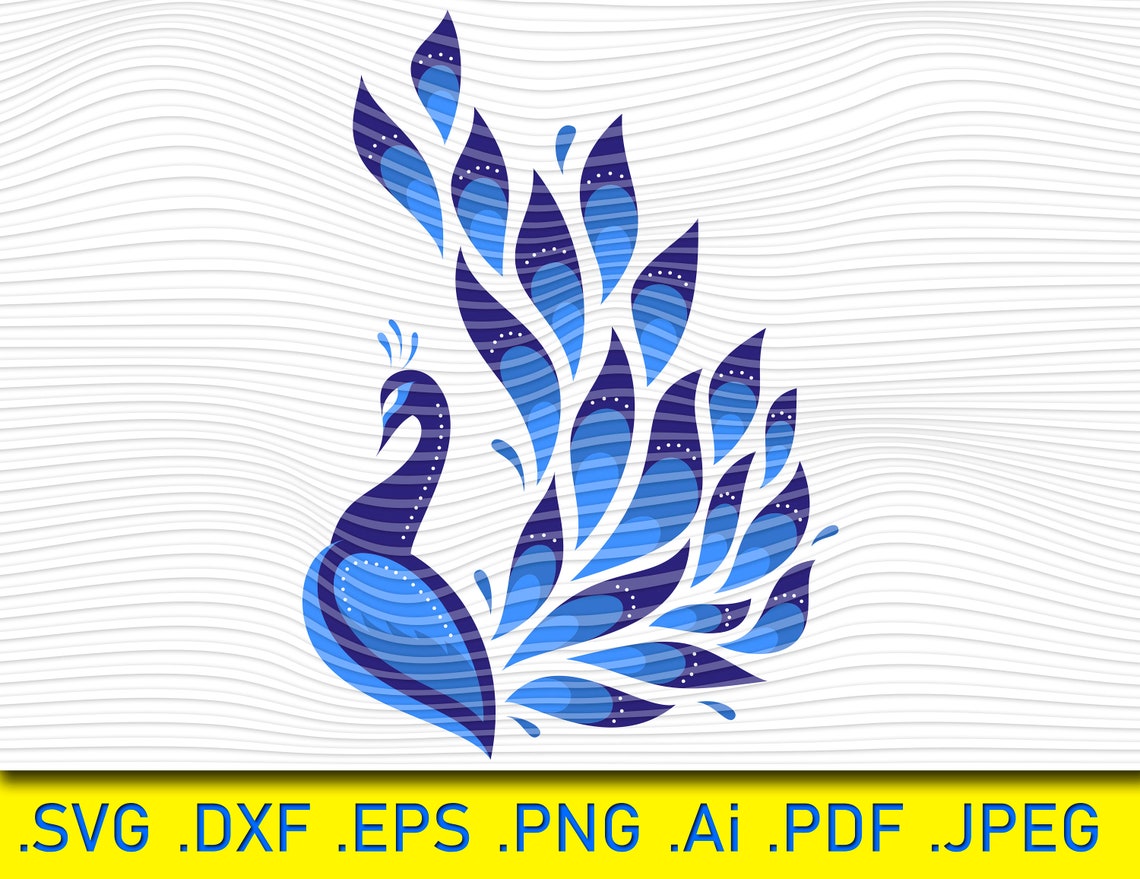 Download Peacock LAYERED svg Bird SVG peacock feather SVG peacock ...