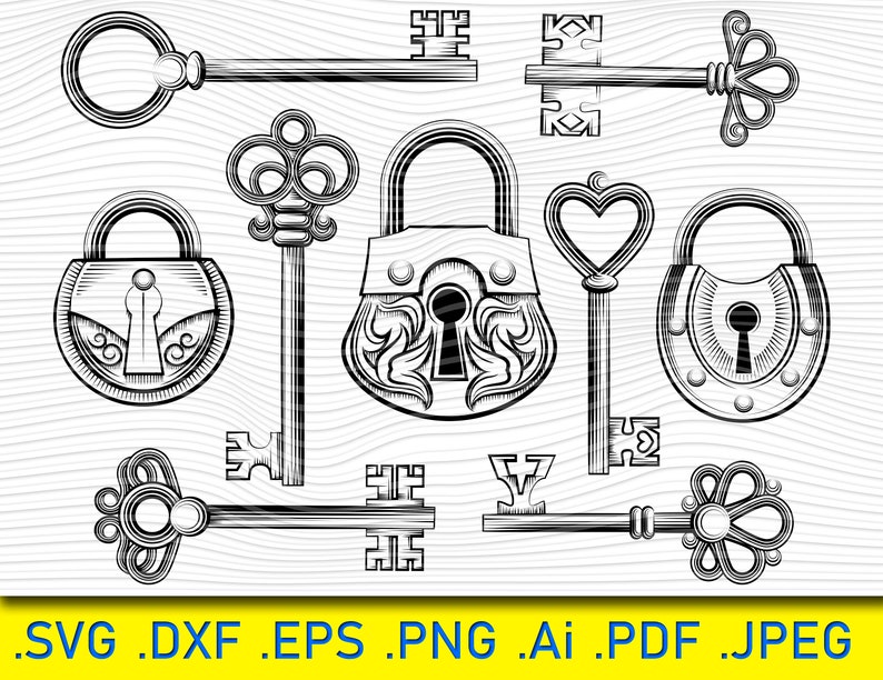 Key Svg Bundlemagic Key Svgvintage Key Svglock Svgkey Lock - Etsy
