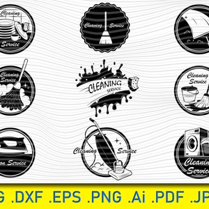 Cleaning Logo Svg, Cleaning Svg, Cleaning Services Svg, Cleaning Cut Files, Cleaning Files for Cricut, Cleaning Clipart, Png, Dxf, Eps