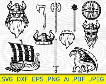 Viking Bundle SVG Files: Nordic Clipart for Cricut