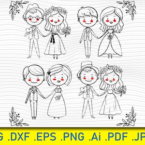 Hochzeitspaar Silhouetten SVG, Braut und Bräutigam, Split Clipart, Hochzeit SVG, Split Hochzeit SVG, Mr und Mrs, Bride Svg, svg, png