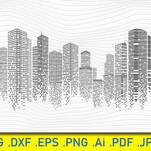 Icone di edifici ecologici, schizzo isolato di grattacieli, bundle di silhouette di grattacieli della città in formato svg, skyline in formato svg, città in formato svg, grattacielo in formato svg, città