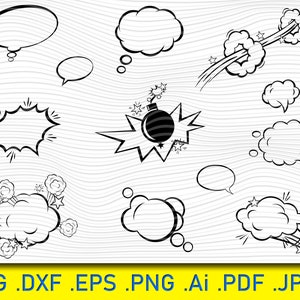 12 Grappige Bellen, De bellen SVG van de toespraak, De vector van de Bellen van de toespraak, De bel png van de toespraak, de klemart van de toespraakbel, png, svg, cricut, silhouet, vinyl
