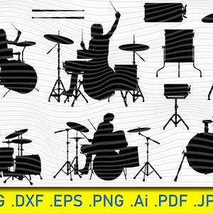 Batteristi, musicisti, suonare, SVG TAMBURO, svg batterista, svg musica, svg basso, svg banda, svg rock, file svg musica, clipart, per cricut