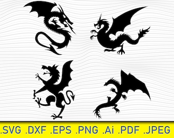 Chinese Dragon Cuttable Design PNG DXF SVG & Eps File for - Etsy Australia