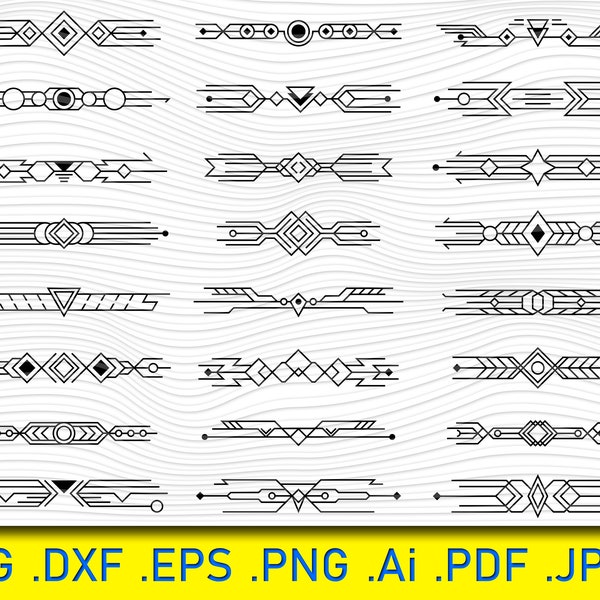 24 Ornamental Lines, Vector Corbels,Fancy Borders, Border svg, Decorative dividers cutfiles, Wedding Decor, Ornaments Svg Png Eps Dxf Vector