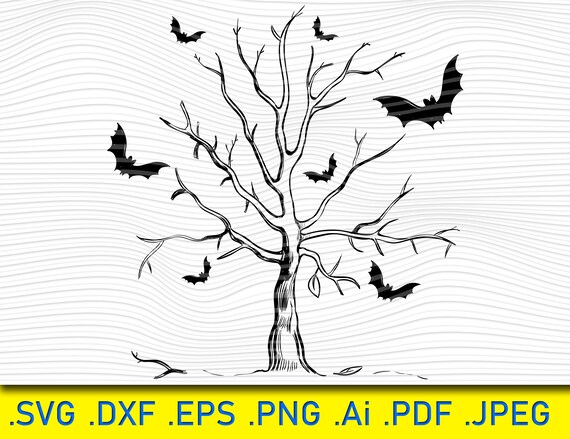 Halloween Tree Svg Tree Clipart Halloween Tree Svg Svg | Etsy