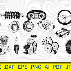 Sketches Auto, Car Service Elements, Car, Sports car svg, Race car svg, Car svg files for cricut, Sports car clipart, Dxf files, Racing svg