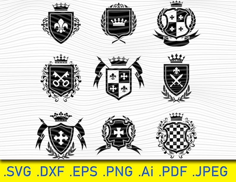 Download Knight S Shield Coat Of Arms Emblem Svg Arms Knight Etsy