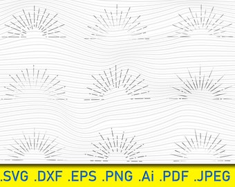 Sunburst SVG: Bursting Rays Cut File (Digital Download)