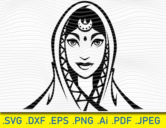 Download Indian Woman Portrait Indian Woman Svg Native American Svg Etsy