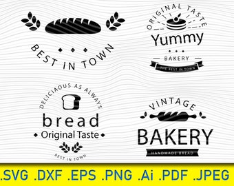 Bread SVG Bundle,bread basket svg, loaf of bread clipart, png, dxf for logo, Bread Vector, Food Svg, Dxf, Png, Eps, Design Files for Cricut