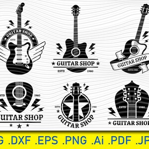 Guitar Shop Badges, Guitar SVG, Guitar Tumbler SVG, Guitarist Tublers for Cricut, Guitar Png, Guitar, Guitarist svg, Music Svg, Guitar Svg