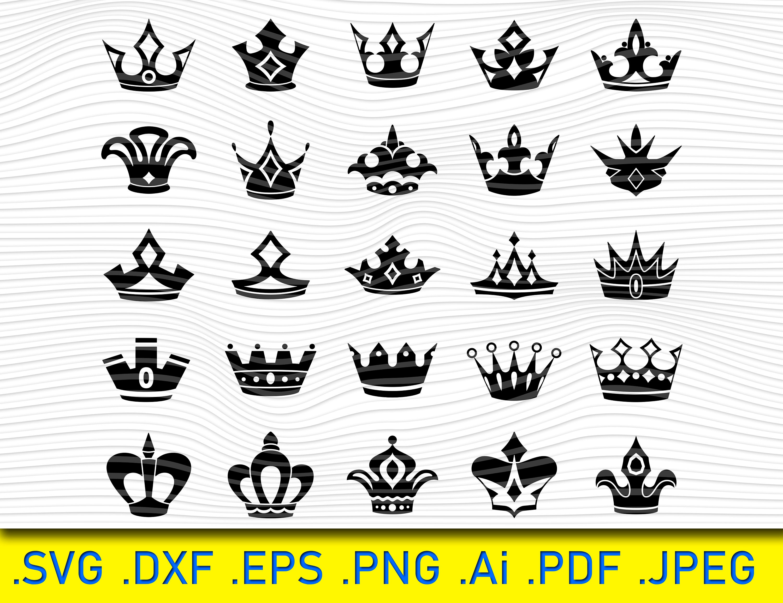 Crown svg cricut vector cricut cutting file crown clipart | Etsy