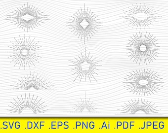 Sunburst svg sun burst svg Sunburst shapes svg Bursting rays svg rays svg Sunburst cut file sun burst cut file Sunburst cricut starburst svg