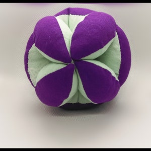 Montessori purple ball, Puzzle ball, Soft handmade toy, Baby puzzle ball, Toddler developmental toy, Didactic toy, Fabric ball, Griping ball