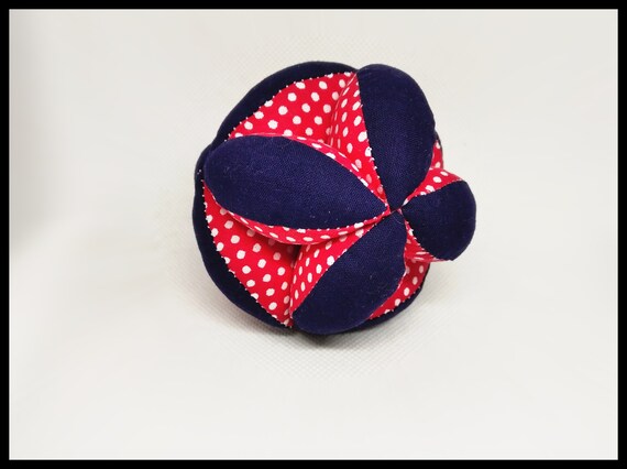Montessori Boule Rouge Et Bleue Boule De Puzzle De Bebe Etsy