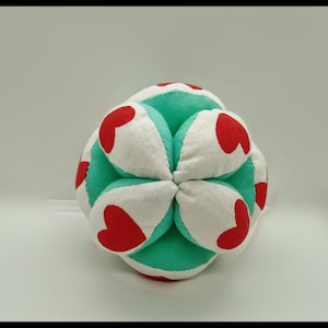 Montessori baby puzzle ball, Fine motor skills, Toddler developmental toy, Educational montessori ball, Didactic toy, Soft handmade toy