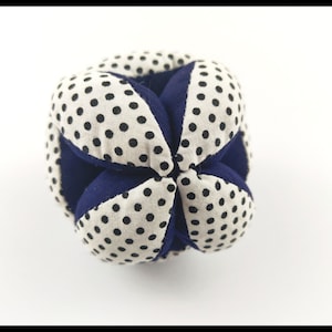 Montessori dark blue ball, baby puzzle ball, learning ball, montessori gift toy, griping ball, fabric toy ball,fine motor skills,shower gift