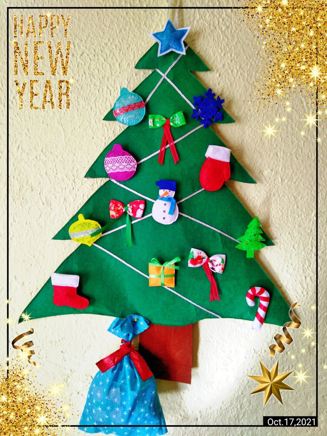 Felt Christmas Tree for Pretend Play, Kids Christmas Tree, Christmas