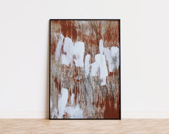 Rust Abstract Art Print: Earth Tone Wall Decor (Digital Download)