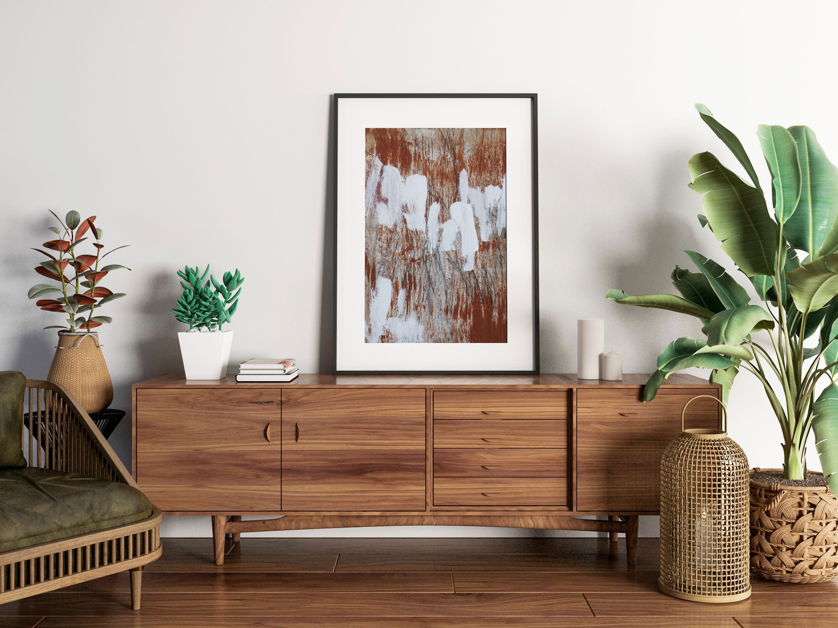 Rust Abstract Art Print: Earth Tone Wall Decor (digital Download) - Etsy