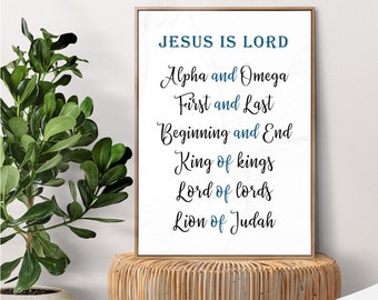 NAMES OF GOD • Inspirational Wall Art Home Decor • Christian Strength, Faith & Love • Bible Verse Quote Print • Best Gift • Digital Download